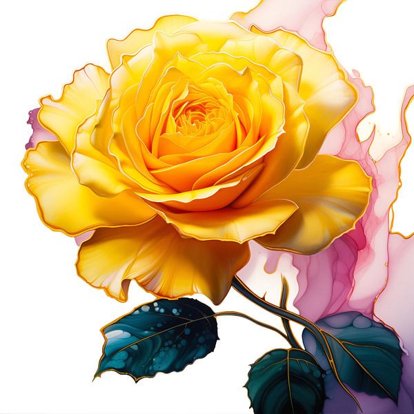 yellow rose by Virgil Quinn - Decorative Arts