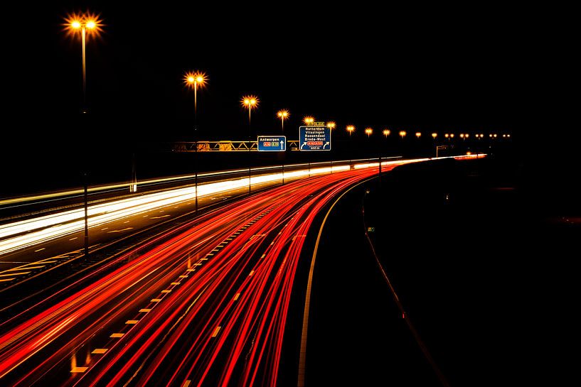 Snelweg A58 onder Breda bij Ulvenhout en Galder von Susan van der Riet
