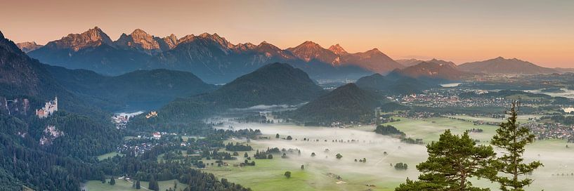Schloss Neuschwanstein, Hohenschwangau bei Füssen, Ostallgäu, Allgäu, Bayern, Deutschland von Walter G. Allgöwer