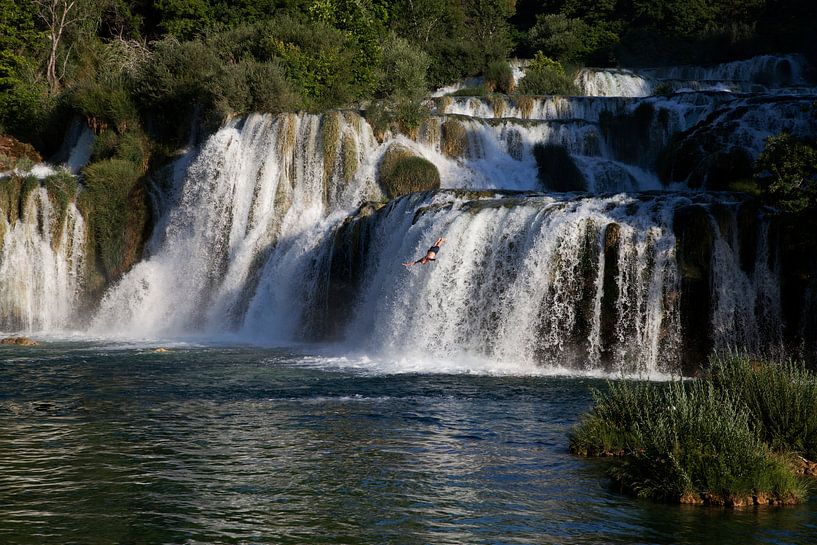 Dive from a waterfall 2 by Daan Ruijter
