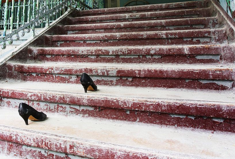 Women shoes on a staircase by Frank Herrmann
