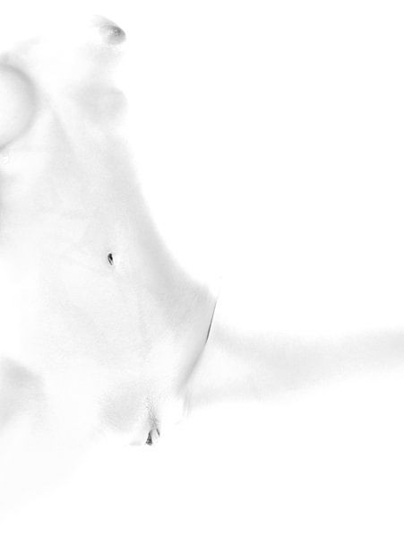 Artistic Nude of a Woman in High Key / Black and White by Art By Dominic