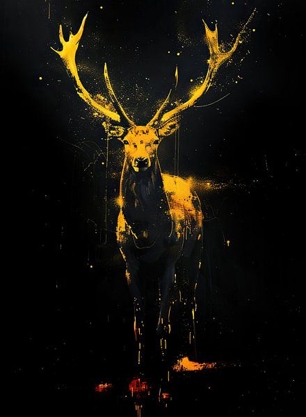 Malen von Hirschgold von Kunst Laune
