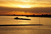 Waal bij zonsopkomst