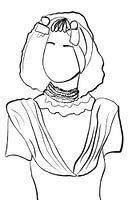 Une fille de Zeeland avec une grande capuche