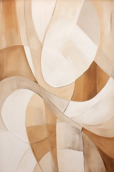 Abstracte vormen in zachte herfstkleuren van Bert Nijholt