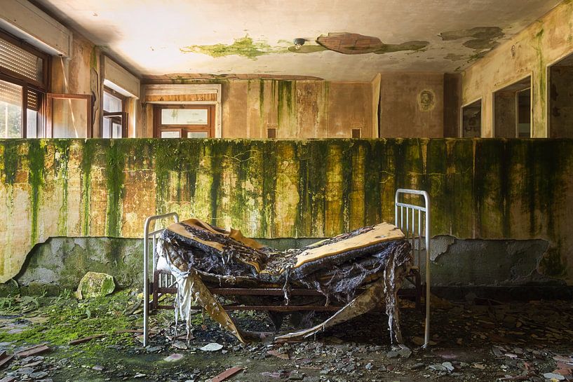 Broken Bed in Decay. by Roman Robroek - Photos of Abandoned Buildings