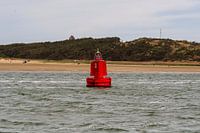 Red buoy off the coast of West-Terschelling