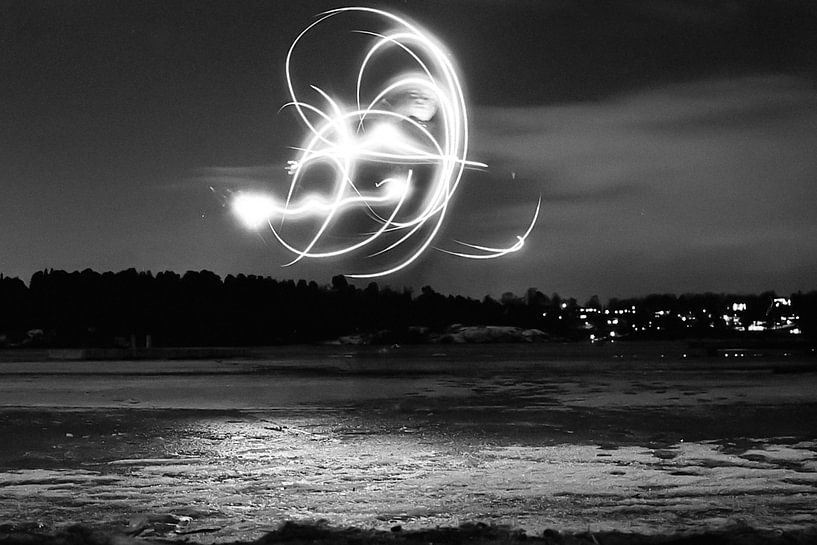 Analoge foto waarbij gespeeld wordt met licht par Dineke van der Ploeg