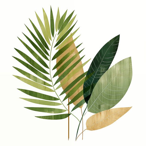 Boho Salie Groen Abstract van Dakota Wall Art