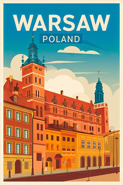 Warsaw, Poland. by Poster Art Shop