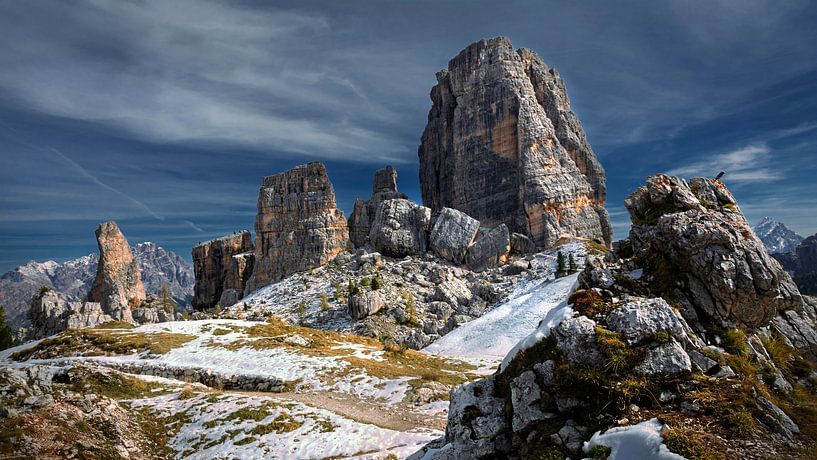 cinque torri mit Schnee von Alex Neumayer