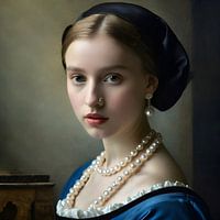 Fille avec des perles