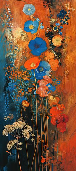 Energetic Sea of Flowers | Abstract Flowers by Eye catching paintings