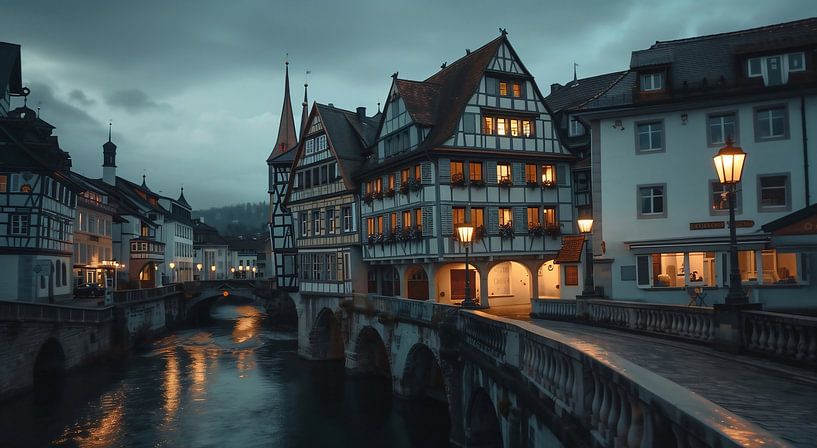 Old town by the river by fernlichtsicht