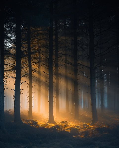 Romantic light in the forest by fernlichtsicht