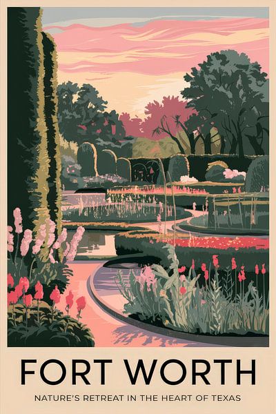 Fort Worth, Texas par Poster Art Shop