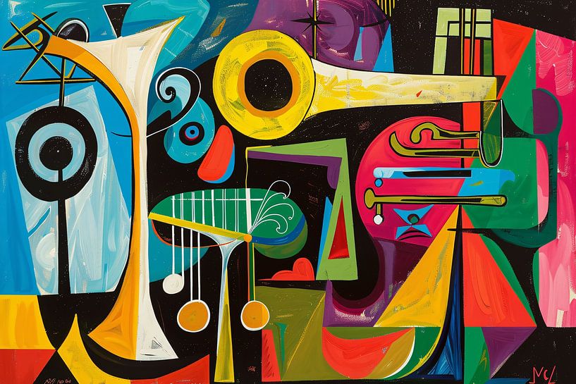 Formes musicales abstraites aux couleurs vives par Imperial Art House