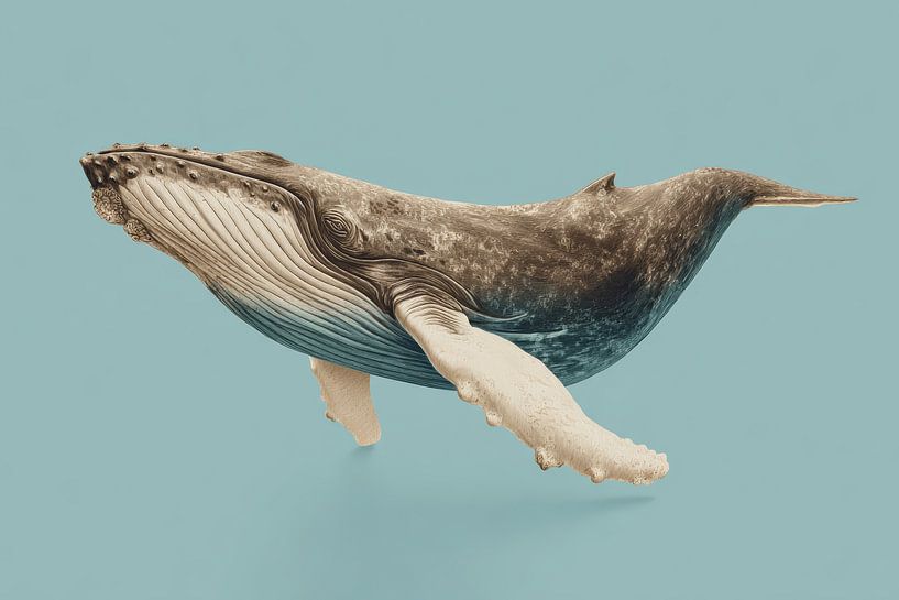 Wal im stillen blauen Raum von Eva Lee