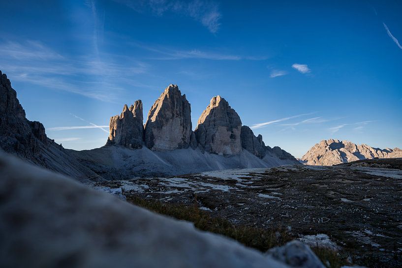 Three Peaks Dolomites South Tyrol Sunrise by Daniel Kogler