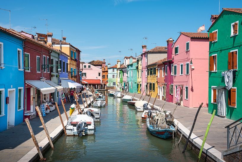 Maisons colorées sur l'île de Burano en Italie par Margreet Riedstra