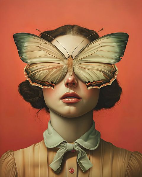 Vintage Schmetterling Porträt von But First Framing