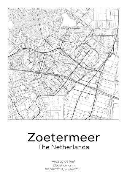 Stadtplan - Niederlande - Zoetermeer von Ramon van Bedaf