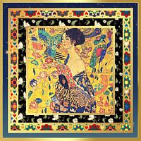 S.F. Remastered Version of Lady With a Fan by Gustav Klimt