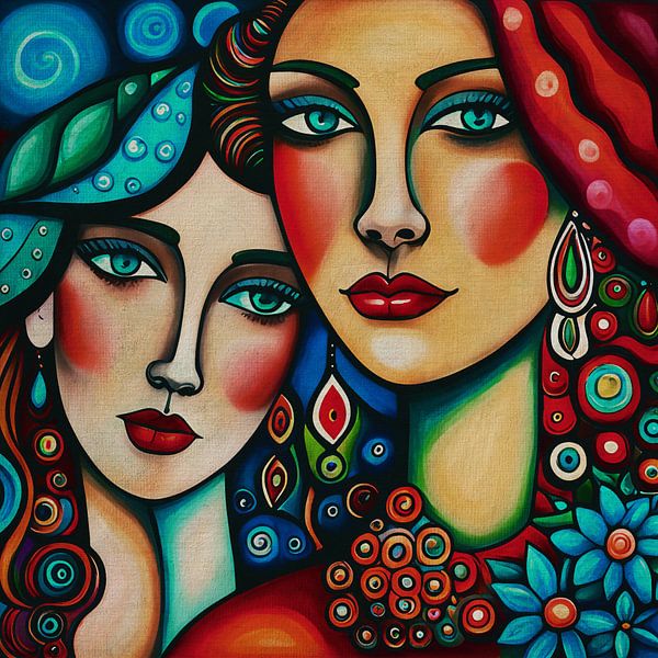 Zwillingsschwestern schauen dich direkt an Nr. 20 von Jan Keteleer