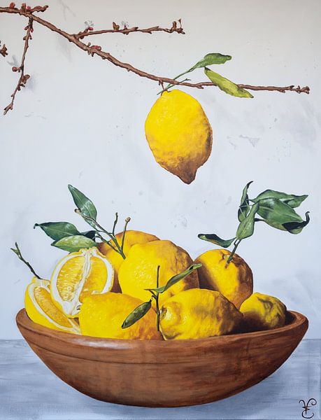 Jaune d'été : Les citrons en tant que nature morte par Faye van der Laaken