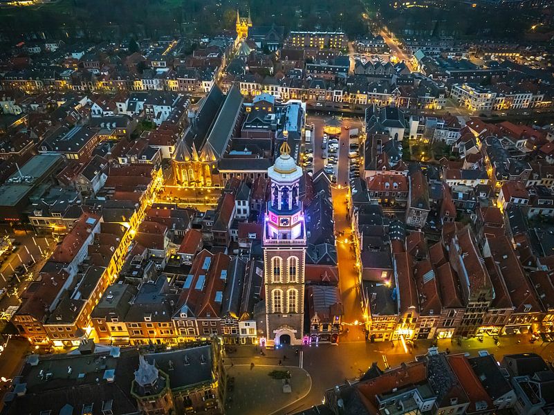 Kampen Nieuwe Toren during a winter evening by Sjoerd van der Wal Photography