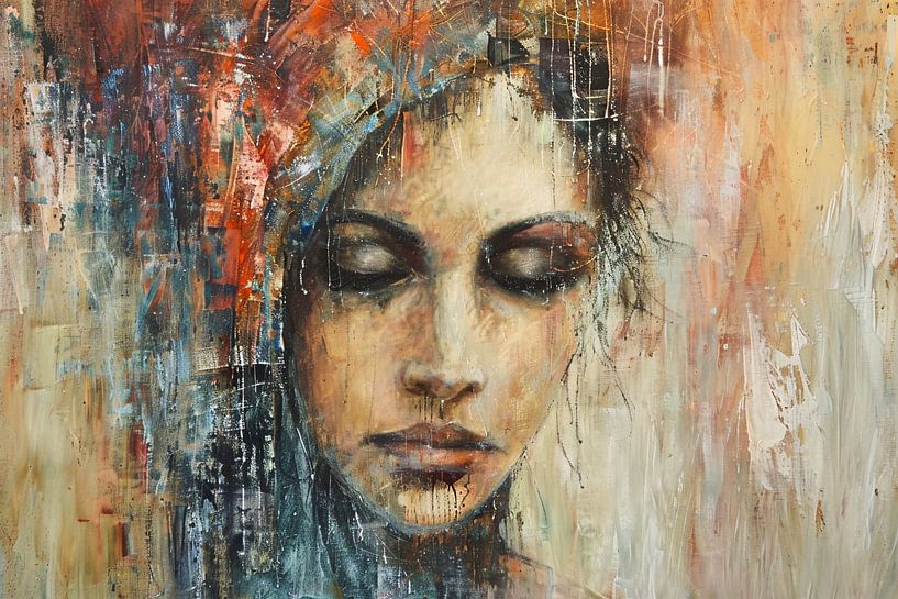 Abstrakte Kontemplation in fließenden Farben von Art & Soul Creations