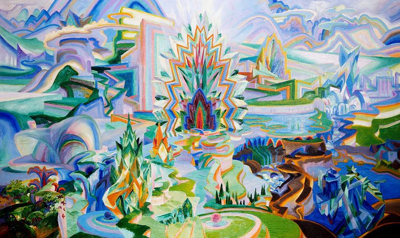 paysage architectural utopique - wenzel hablik, 1921 par Atelier Liesjes