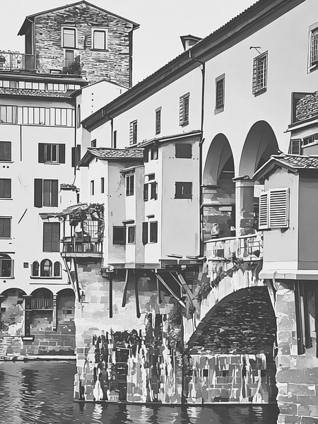 Ponte Vecchio über den Arno von Sergio Pazzano