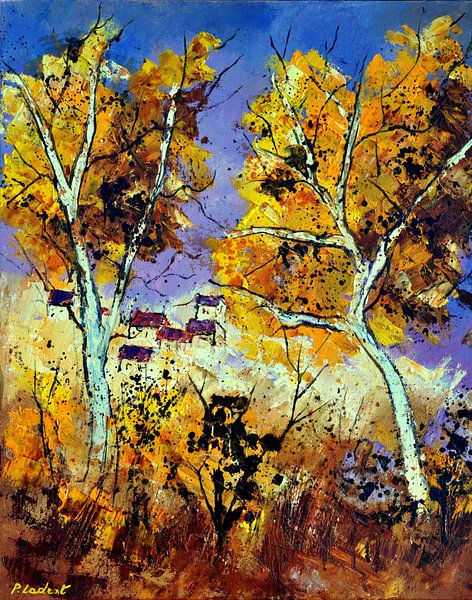 Autumn and small village by pol ledent