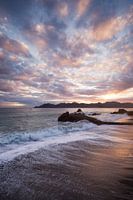 Sunset over the bay of Cannes