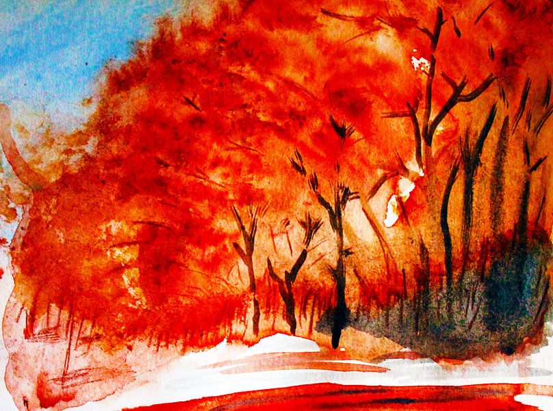 forest in fall van M.A. Ziehr