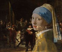 Girl with the Pearl Earring in the Night Watch