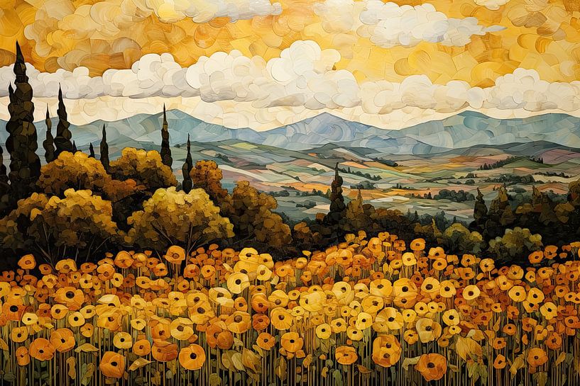 Abstract berglandschap van Imagine