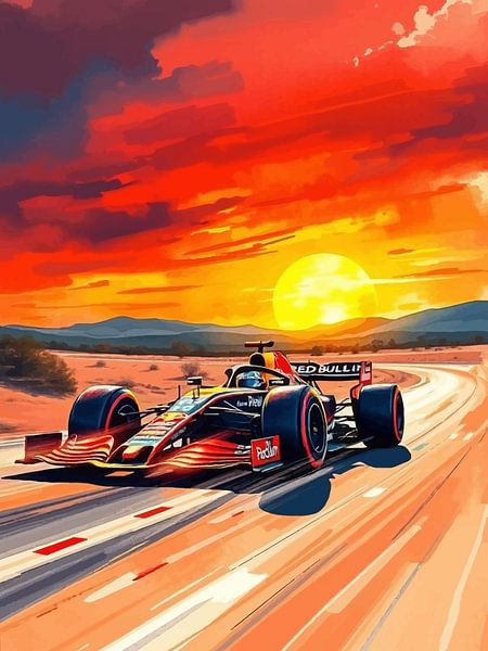 RB Racing Formule 1 zonsondergang van MIROKKU
