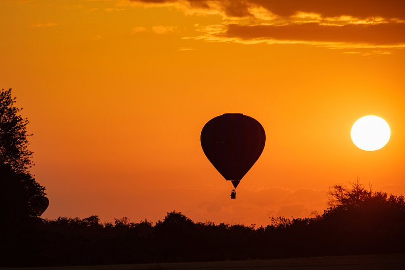 Hot Air Balloon at night by Cornelius Fontaine
