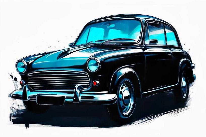Illustration de voiture classique par Nz Art