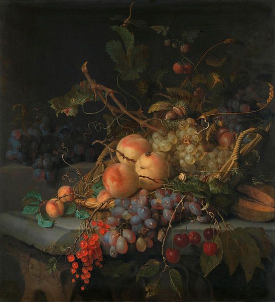 Nature morte aux fruits, Jacob van Walscapelle par Des maîtres magistraux