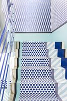 Tokio trappenhuis, Japan, blauw