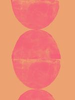 Pink and soft orange. Shapes. Modern abstract.