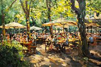 Zomerse middag op het terras