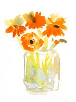 Ringelblumen im Glasgefäß