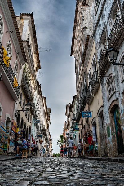 Pelourinho street in the city of Salvador, Bahia, Brasil by Castro Sanderson