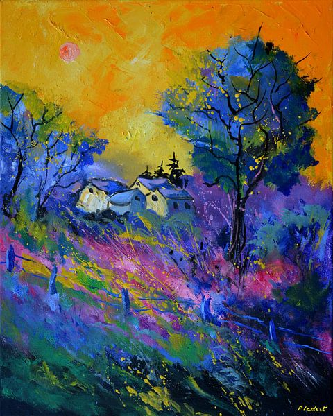 Pink and blue landscape von pol ledent