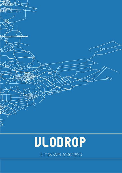 Plan d'ensemble | Carte | Vlodrop (Limbourg) par Affiches de lieux